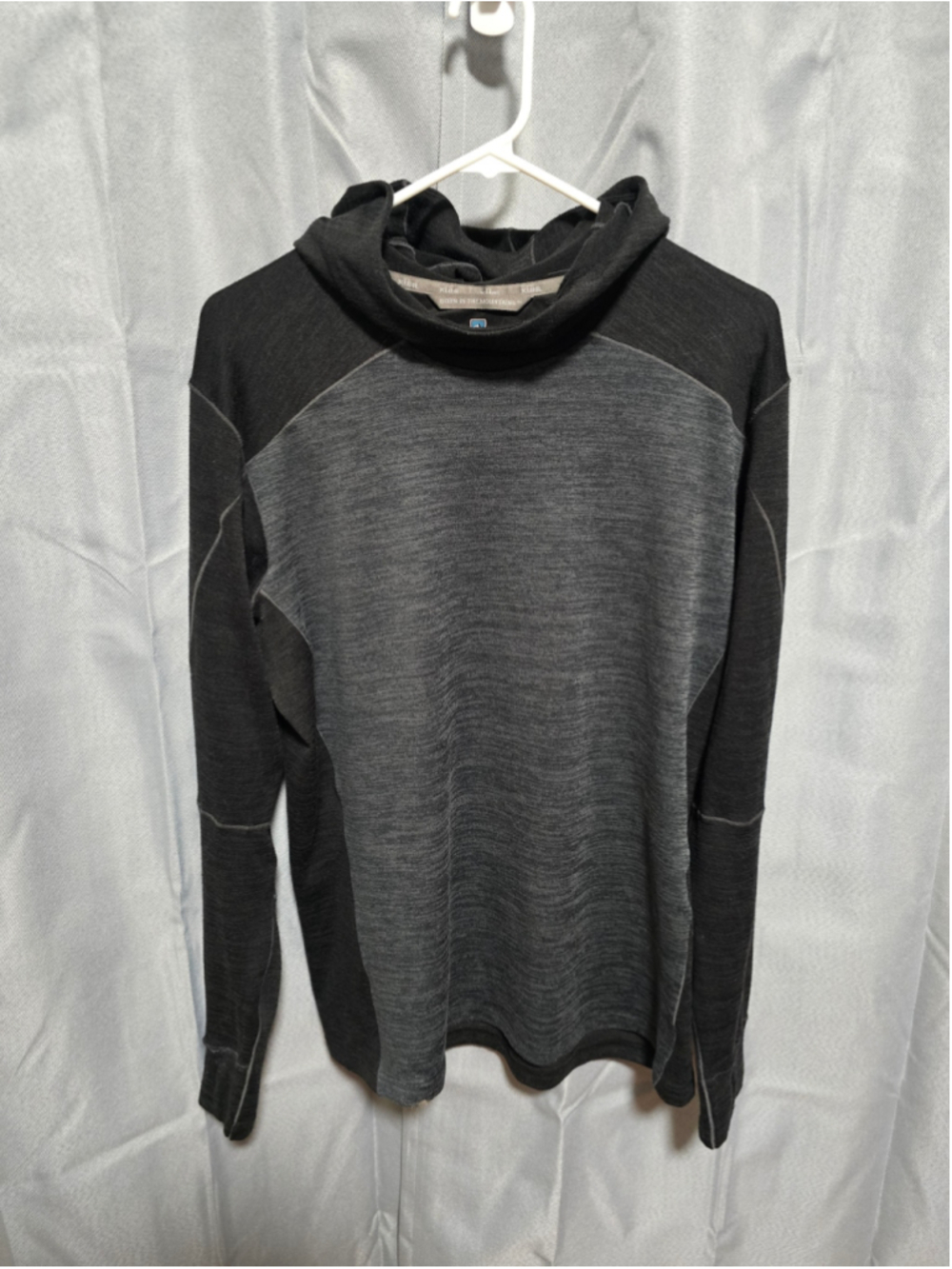 Men's KÜHL Hoodie Sweatshirt Large Black Grey